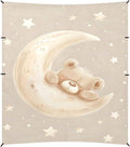 Camping Sun Shelters Cute Bear Sleeping on Crescent Moon Beach Canopy 126 * 110.2in