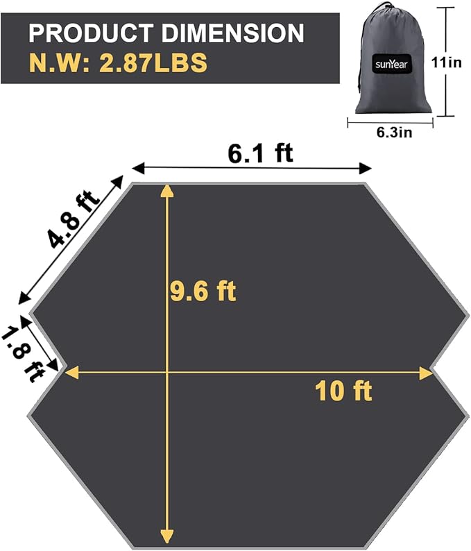 Sunyear Hammock Tent Rain Fly-Camping Hammock Outdoor Tarp-Small Door Design-Keep Side Wind Rain-Best for Backpacking Hiking Camping Survival