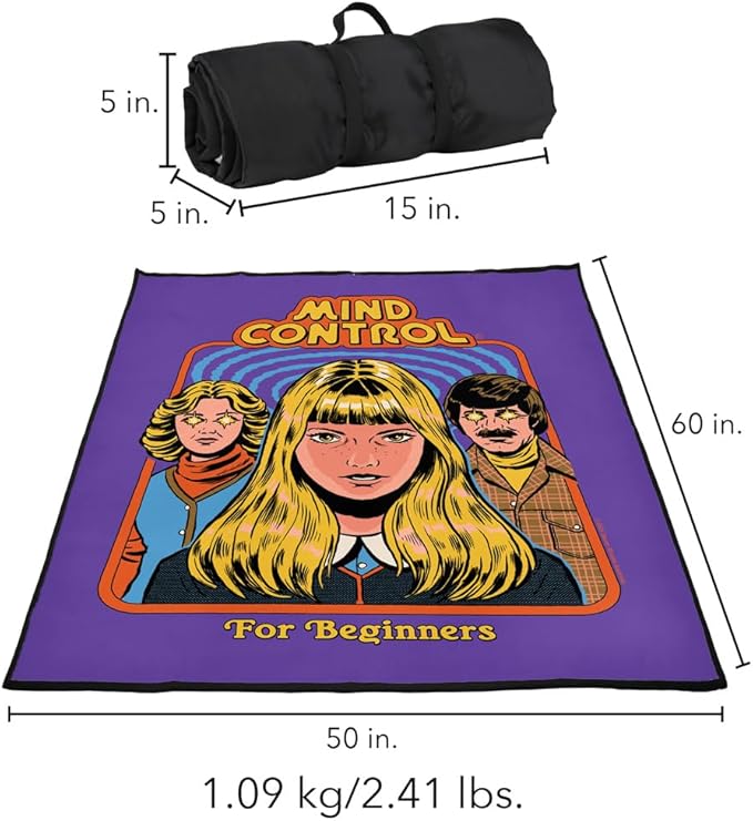 LOGOVISION Steven Rhodes Mind Control for Beginners Outdoor Blanket for Picnic Beach Camping Park Tailgate 50x60