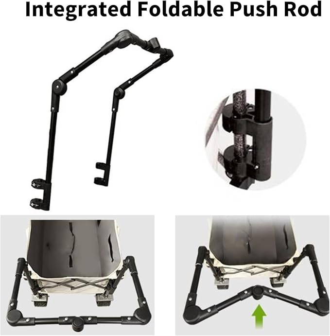 Light Weight Removable Handle Folding Wagons Cart Beach Handle Replacement for Versatile Camping and Carts Portables Detachable