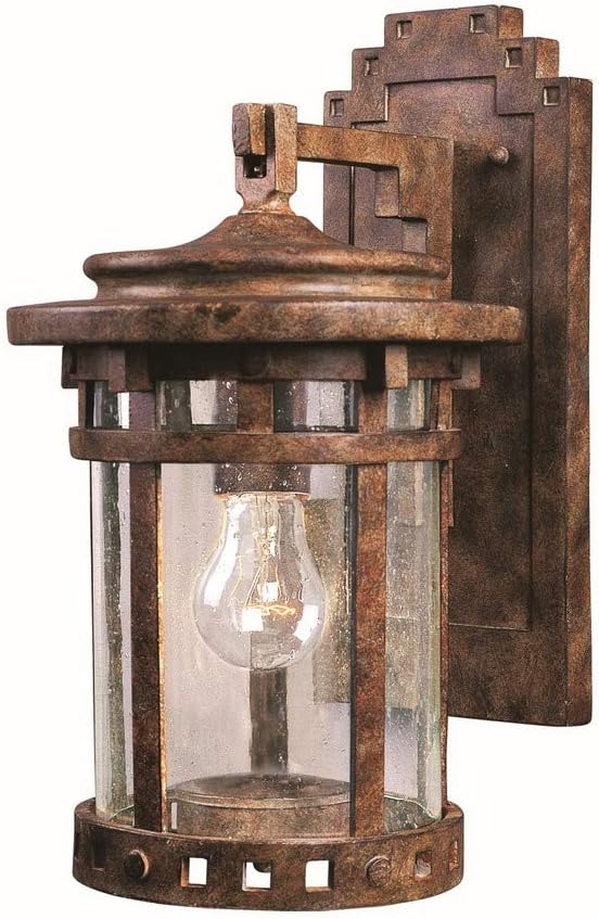 Maxim Santa Barbara VX-One Light Outdoor Wall Mount in Made with Vivex Material for Coastal Environments