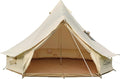 DANCHEL OUTDOOR B5PRO 4 Season Canvas Tent with Stove Jack Camping Waterproof Bell Tent with AC Port Yurt All Year Living Luxury Glamping for 4/6/8 Person Hunting Party 13ft/16.4ft/20ft