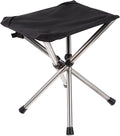 Kisangel 1pc Folding Chair Portable Outdoor Fishing Stool Stainless Steel Camping Seat for Hiking Activities Compact and Lightweight Design
