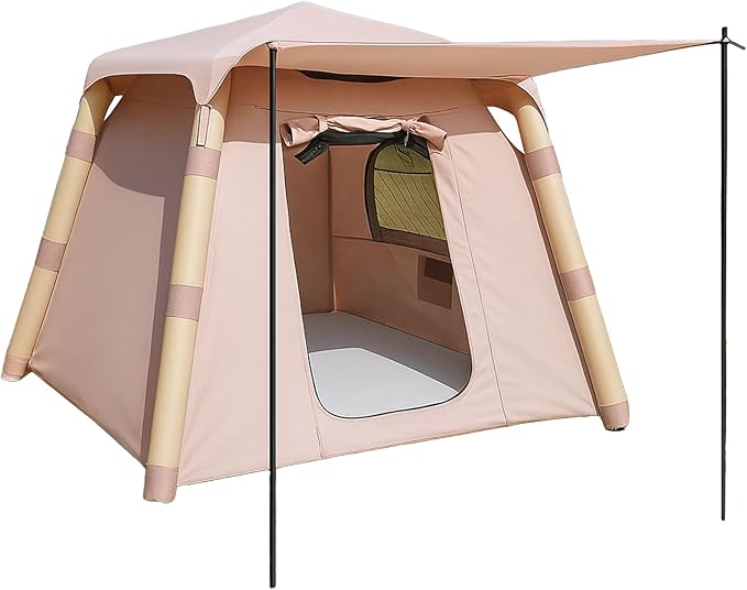 4-Person Inflatable Camping Tent – Easy to Set Up Waterproof Luxury Outdoor Air-Blown Tent for Adults