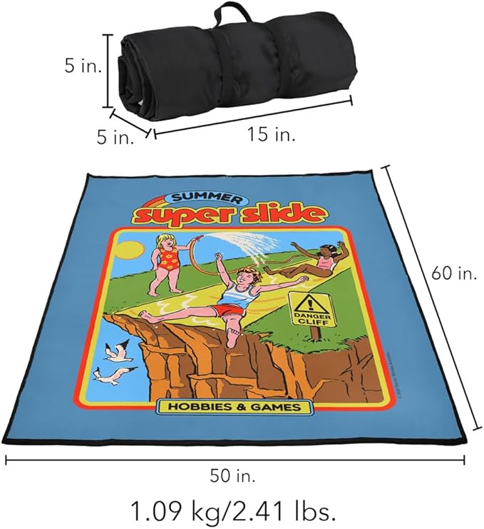 LOGOVISION Steven Rhodes Summer Super Slide Outdoor Blanket for Picnic Beach Camping Park Tailgate 50x60