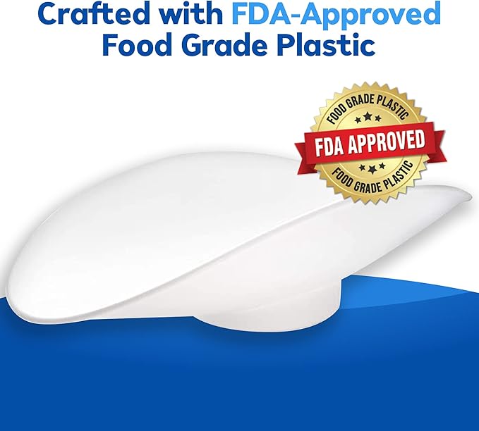 Penn Scale USA-Made Plastic Footed Bakers Scale Scoop for Weighing (11 x 21 x 6) - White Footed Scoop Made With Food Safe Plastic
