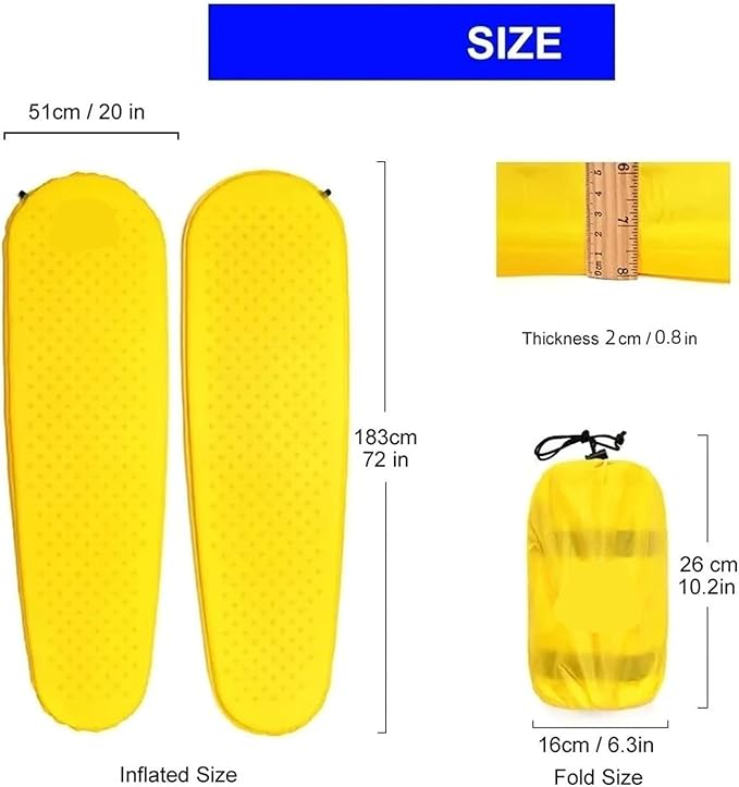Camping Self-Inflating Mattress Folding Inflatable Air Bed Beach Travel Mat Tourism Sleeping Pad Outdoor Hiking
