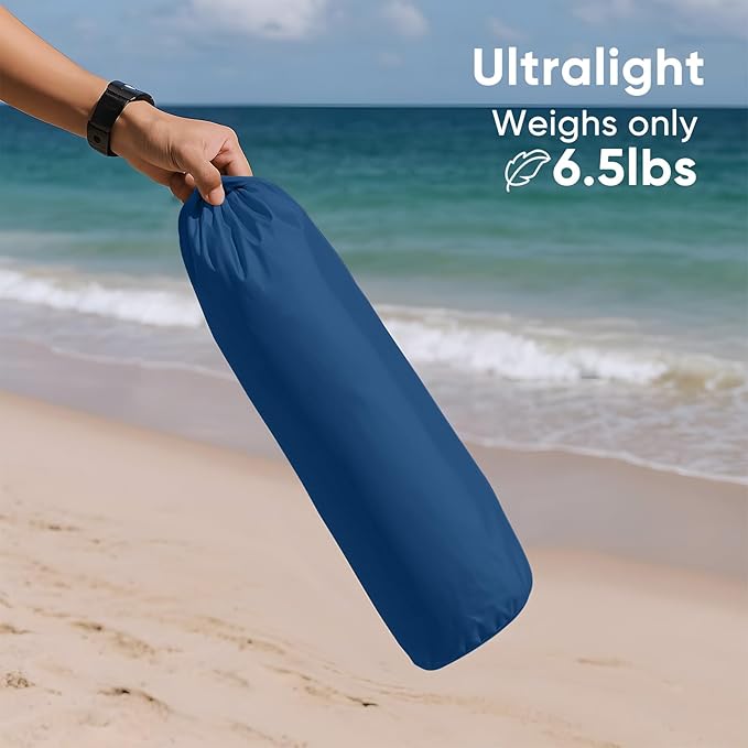 Sekey Portable Beach Chair Lightweight Camping Chair with Carry Bag Low Folding Beach Chair for Adults Compact Ourdoor Chair for Picnic Fishing and Sports Events Blue
