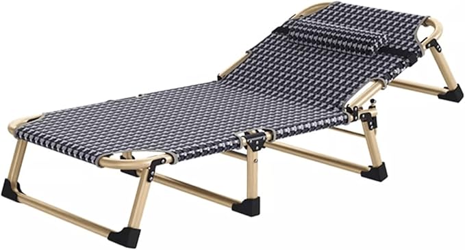 Extra Wide Camping Cot with with Soft Comfortable Pillow Height Adjustable Folding Guest Bed Portable Folding Bed for Outdoor Office