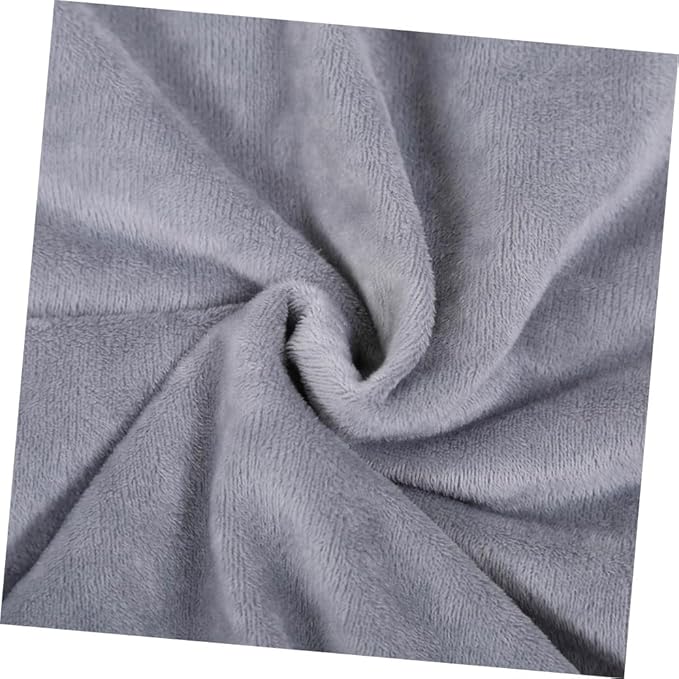 STOBAZA Plush Fleece Throw Blanket Soft Warm Solid Color Blanket for Home Winter Camping Lightweight in Light Grey