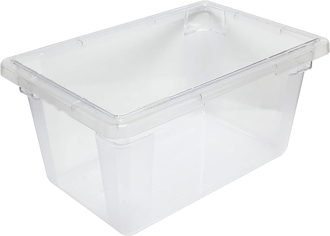 TrueCraftware- 4.75 Gallon Clear Food Storage Box Polycarbonate 12 X 18 X 9- Food Storage Container Meal Prep Food Storage for Home Cafeteria Kitchen Pantry Organization Dishwasher Safe