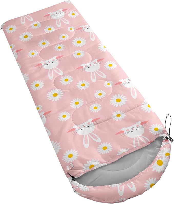 AILONEN Cute Frog Green Camping Sleeping BagLightweight &amp Waterproof3 Season Warm &amp Cool WeatherTravel Portable Compression with Compact Carrying Bag for Kids Girls Adults