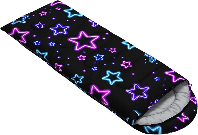 QOOMO Camping Sleeping Bags3 Season Warm &amp Cool WeatherLightweightWaterproof Sleeping Bags for Adults &amp KidsTravelingand OutdoorsCamping Gear Equipment