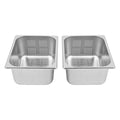 Hotel Pans 2-Pack 1/2 Size Stainless Steel Perforated Steam Table Pan 6 Deep 8L/8.46Qt Food Grade Anti-Jam Commercial Buffet Pan for Kitchen Drain &amp Steam Vegetables Dishwasher &amp Oven Saf