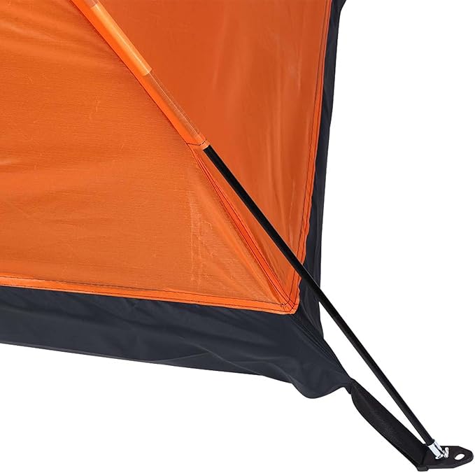 Haofy Outdoor Tent Lightweight Portable Single Person Camping Tent with Round Door and Skylight for Camping Fishing Climbing (Orange)