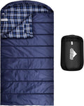 AGEMORE Cotton Flannel Sleeping Bag for Adults Lightweight XXL Cotton Sleeping Bag for Camping Backpacking or Hiking Water Resistant 3-4 Season Sleeping bag for Warm &amp Cool Weather