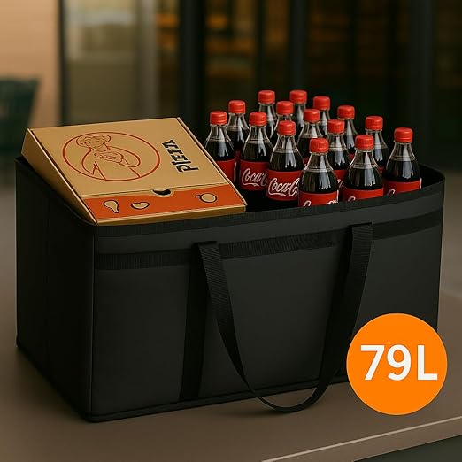 musbus catering bag for doordash 24W x 15H x 14D 4 PACK XXXL Insulated Food Delivery Bag Cooler Bags Keep Food Warm Catering Therma Cooler Bags Therma Shopper hot Black 24W x 15H x 14D hot boxes