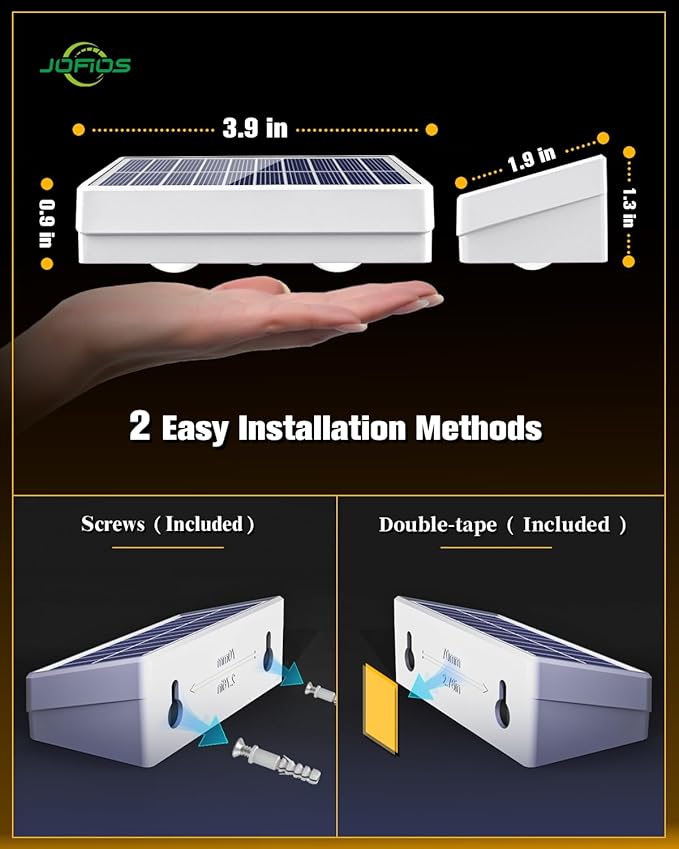 Solar Fence Lights 12 Pack 50 Lumens Outdoor Fence Solar Lights with 12 Modes RGB Color Glow LED Solar Lights Outdoor Waterproof for Patio Backyard Deck Fence Railing.（White Shell）