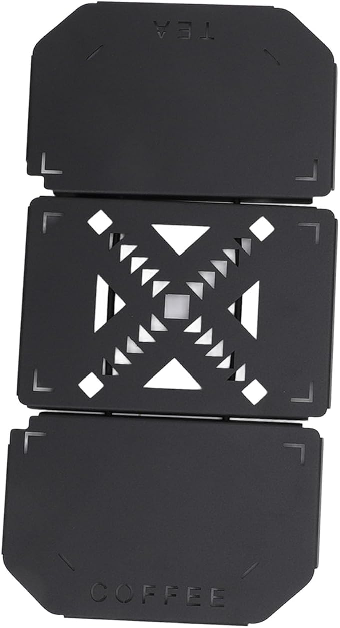 Aluminium Alloy Folding Table Top for Stanley Lunch Box Portable Coffee Station Camping Table Board with Elegant Hollow Pattern Ideal for Outdoor Coffee Enthusiasts
