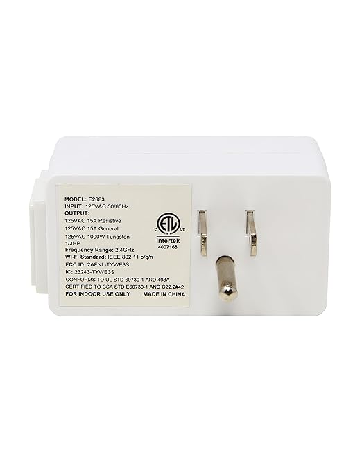 Lightkiwi E2683 WiFi Smart Plug for Low Voltage Landscape Lighting Transformer