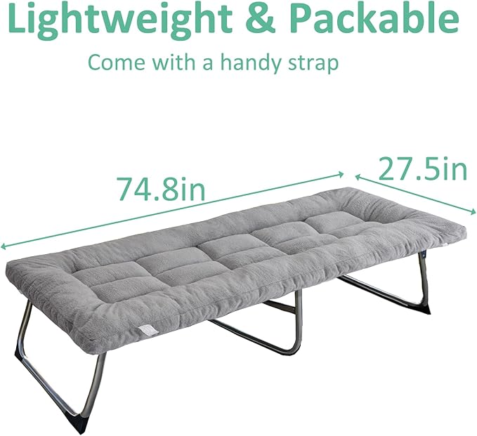 Thick Camping Sleeping Pad - Lamb Fluff Camping Cot Pads for Adult Soft Sleeping Mat Non-Slip Camping Mattress Pad for Car Tent