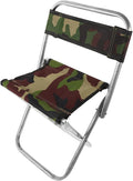 Folding Stool Large Portable Camping Chair Metal Backrest Easy to Carry for Outdoor Use