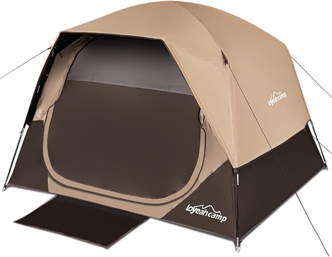 4/6 Person Blackout Camping Tent Easy Setup Waterproof Family Dome Tent for Camping with Rainfly Portable Double Layer Large Family Tent for Outdoor Camping&ampHiking