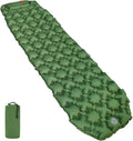 Amazon Basics Camping Sleeping Pad with Quick-Inflate Built-in Foot Pump Water Resistant Ultralight Portable for Hiking and Backpacking Olive Green