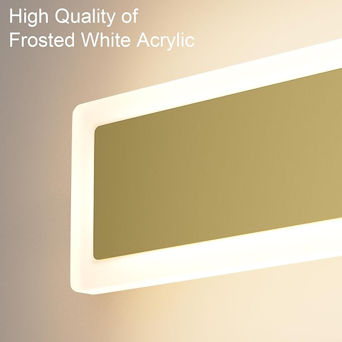 Aipsun Porch Wall Lights 59inch Long Strip Modern Outdoor Wall Light Fixture Gold Wall Mount Lighting Sconce Exterior Lights Wall Sconce 3000K for House Living Room Corridor(1 Pack)