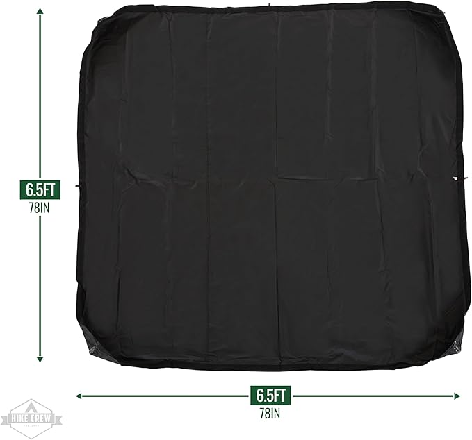 Hike Crew Gazebo Floor | Durable Base Tarp Footprint Compatible with 4-Sided Pop-Up Tent with 200cm 6.5ft Panels | Easily Attachable Waterproof PU 2000mm Blocks Moisture &amp Insects