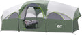 CAMPROS CP Tent 8 Person Camping Tents Weather Resistant Family Tent 5 Large Mesh Windows Double Layer Divided Curtain for Separated Room Portable with Carry Bag