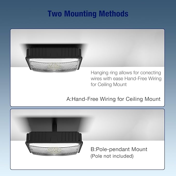 LED Canopy Light 70W10x10 Square Gas Station Light with Selectable CCT (5700K/5000K/4500K/4000K/3000K) 1-10V DimmableCanopy Lights for Garage Barn ETC&ampDLC Listed (70W 1Pack)