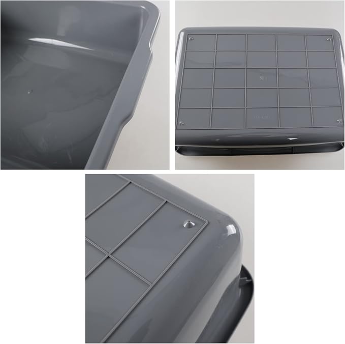 4 Packs 35 L Commercial Plastic Bus Box Large Restaurant Bus Tubs Gray