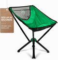CLIQ Portable Camping Chair Version 1.0 - Lightweight Folding Chair for Camping - Supports 350 Lbs - Perfect for Outdoor Adventures - Moss