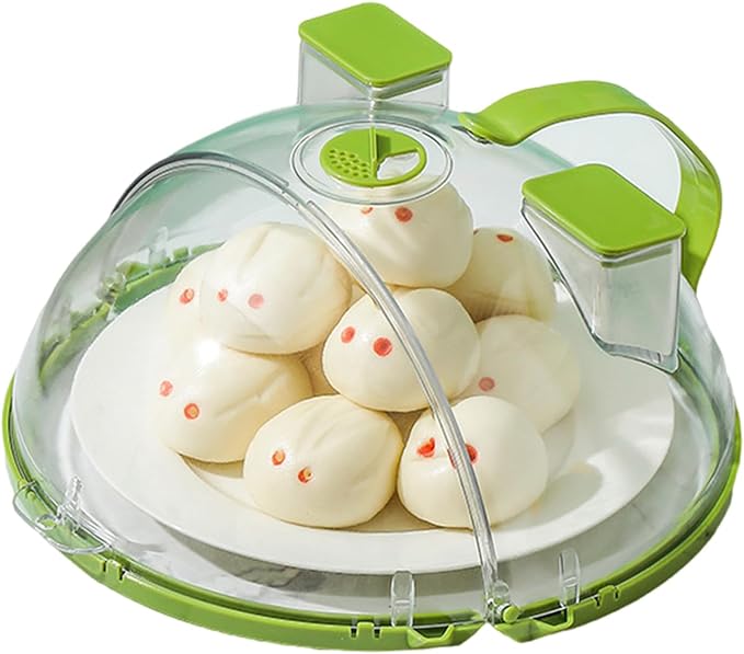 Practical Microwave Dish Lid Foldable Cover with Water Injections Technology for Even Heating Quick Breakfast