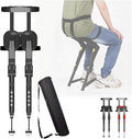 Upgraded chairless wearable invisible chair Height Adjustable Lightweight Leg Brace Seat 220bls Exoskeleton Human Retractable for Adults Outdoor Travel Barbecue FishingSecond Generation(BlackMedi