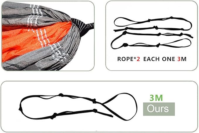 Swing Camping Hammock Double &amp Single Portable Hammocks with 2 Hanging Ropes Lightweight Nylon Parachute Hammocks for Backpacking Travel Beach Backyard Hiking Swing seat (Color : J) (J)