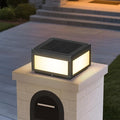 Solar Post Lights Waterproof 11.8 Solar Pillar Lights Outdoor Modern Gate Column Lights Large Square Solar Lantern 3000K LED Entrance Column Lamp for Deck Patio Outside Pool Stone Pillars