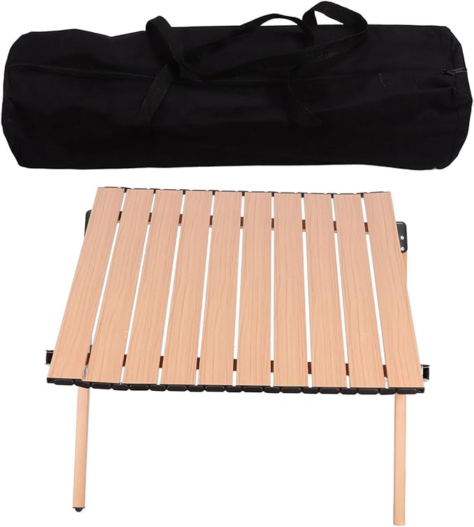 Ymiko Lightweight Foldable Camping Table with Storage Bag Stable Alloy Table for Outdoor Indoor Use