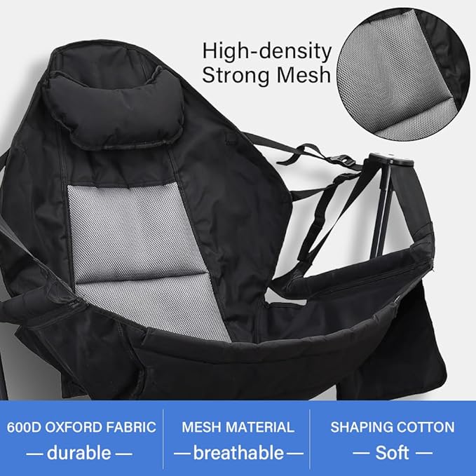 outdoor basic Adjustable Camping Folding Chair with Footrest - Portable Zero Gravity Lounge Chair for Beach Lawn Picnic Fishing &amp Backpacking Trips Supports 600lbs