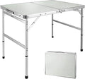 VILLEY Folding Camping Table 3ft Small Portable Lightweight Outdoor Table with Aluminum Adjustable Legs for Travel Picnic Cooking Beach