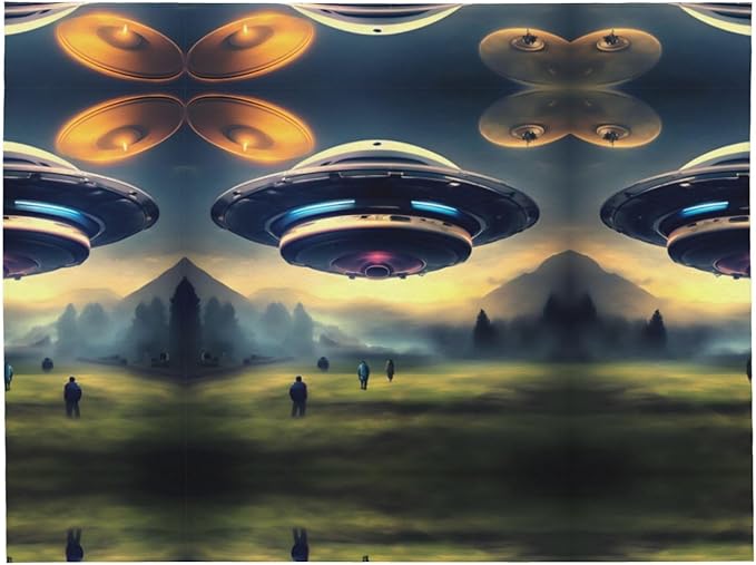UFO Landing Blanket.Super Soft Flannel Blanket 80x60 inches 100% Polyester for Warmth Perfect for beds Sofas and Camping.