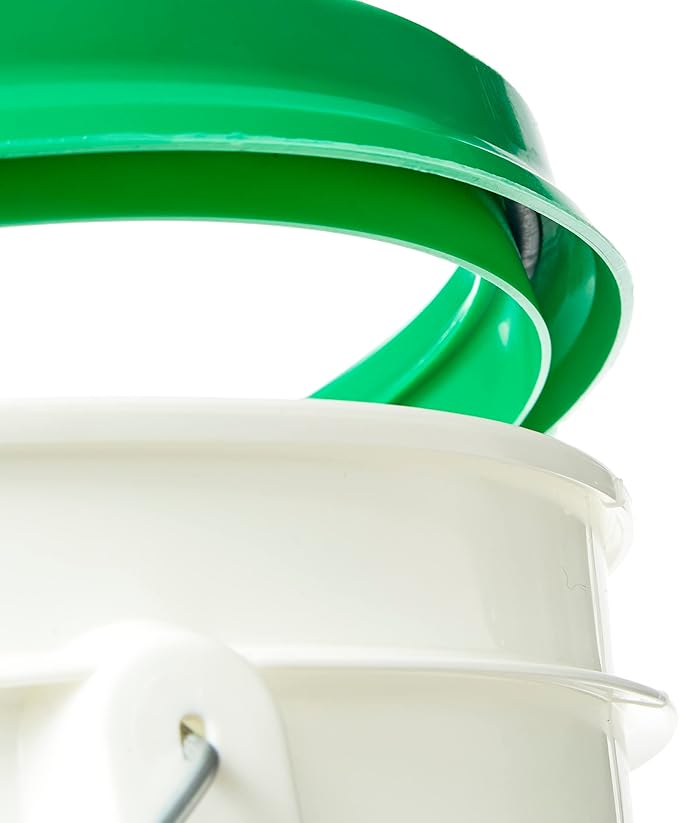 Gamma Seal Lids for 3.5 5 6 and 7 Gallon Buckets – Pack of 6 Green Gamma Lids – Food Grade BPA Free Reusable Lids Made in USA