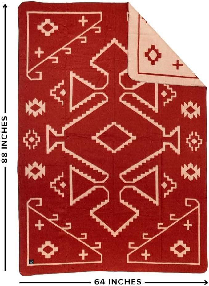 Arcturus Rainier Wool Blanket Warm Thick Washable Wool Blanket for Home Outdoors Camping Tailgates Picnic Hunting Travel &amp Emergency Kits Twin Size 4.5 lb Monument Valley