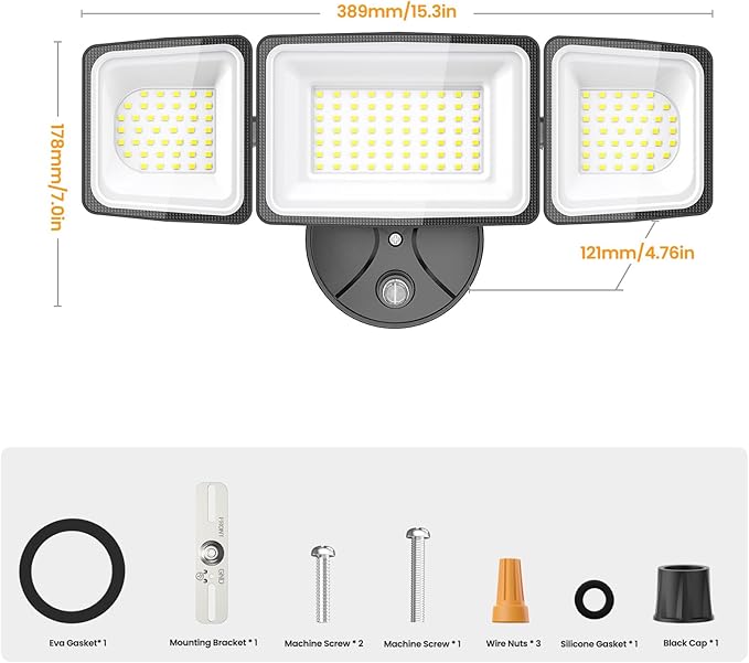 Onforu Dusk to Dawn Flood Lights Outdoor130W Outdoor Lighting6500K 13000LM Super Bright LightsIP65 Waterproof Hardwired LED Security Lights for GarageYardOutside