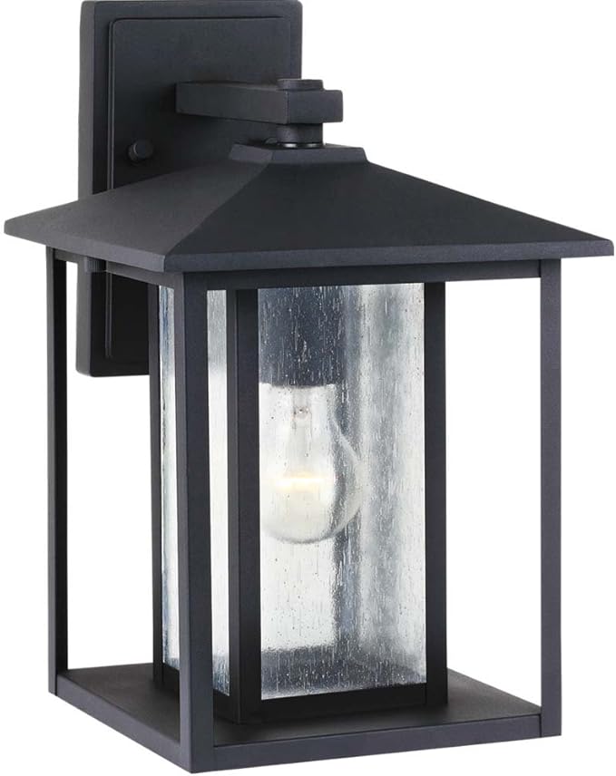 Generation Lighting 88027-12 Hunnington One - Light Outdoor Wall Lantern Outside Fixture Black