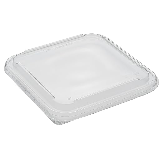 Restaurantware-LIDS ONLY: Matsuri Vision 7.1 x 7.1 x 0.7 Inch Lids For Sushi Containers 100 Airtight Lids - Containers Sold Separately No-Fog Design Clear Plastic Lids For Sushi Boxes