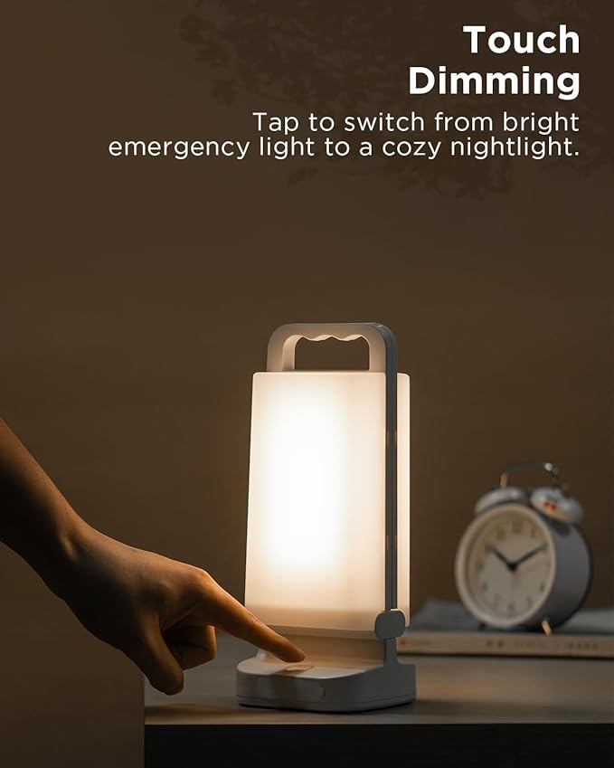 Solar Camping Lantern 6000mAh 2 Pack USB Rechargeable Camping Light &amp Power Supply Dimmable LED Night Lamp with Up to 80Hrs Runtime Survival Gear for Emergency Hurricane Hiking &amp Outdoor