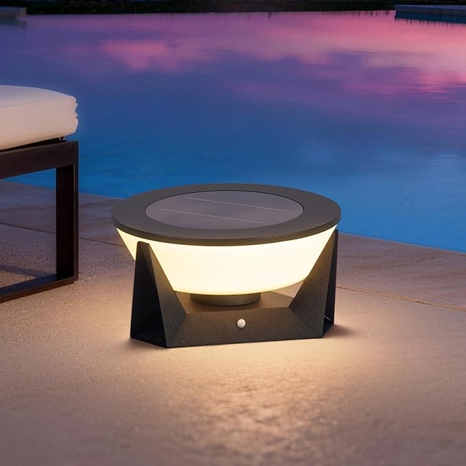 11.02 Corner Floor Lamp IP54 Outdoor Solar Lanterns Waterproof 3000K Dimmable Solar Powered Outdoor Lanterns Remote Control Patio Lantern LED Corner Floor Porch Lights for Garden Driveway
