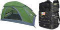 Tactical Backpack Cooler + 1P Tent Leakproof 40 Cans Soft Cooler Backpack Single 1 Person Tent for Backpacking Hiking